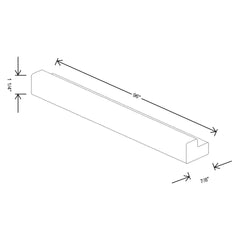 Fabuwood Allure Luna Dove 96" Width Outside Molding 1 1/4"  {Allure line only}