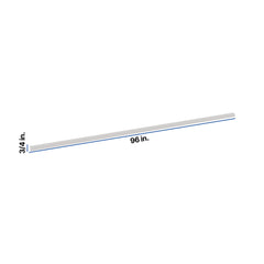 Modernform Cabinet White Shaker 96" W X 3/4" H X 3/4" D Bottom Outside Crown Molding