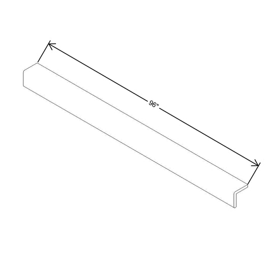 Modernform Cabinet Onyx Black Shaker 96" W X 3/4" H X 3/4" D Bottom Outside Crown Molding