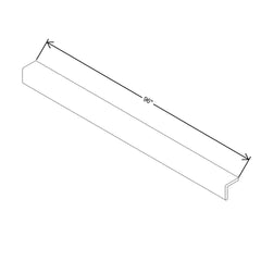 Modernform Cabinet Onyx Black Shaker 96" W X 3/4" H X 3/4" D Bottom Outside Crown Molding