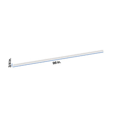Modernform Cabinet White Shaker 96" W X 3/4" H X 3/4" D Outside Crown Molding