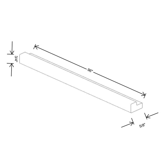 Fabuwood Value Premium Hallmark Frost 96" W X 5/8" H X 7/8" D Outside Cornere Molding