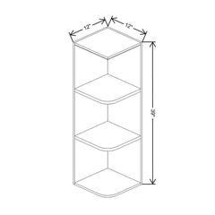 Fabuwood Allure Galaxy Dove 12" W X 39" H X 12" D Wall Open End Cabinet