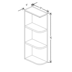 Fabuwood Allure Fusion Timber 06" W X 30" H X 12" D Wall Open Left End Cabinet