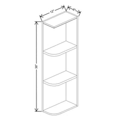 Fabuwood Allure Luxe Hunter Green 06" W X 36" H X 12" D Wall Open End Cabinet