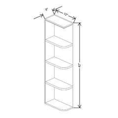 Fabuwood Quest Metro Java 06" W X 39" H X 12" D Wall Open Left End Cabinet