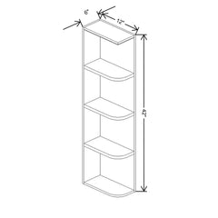 Fabuwood Allure Galaxy Dove 06" W X 42" H X 12" D Wall Open Left End Cabinet