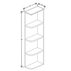 Fabuwood Allure Galaxy Mocha 06"W X 42"H Wall Open End