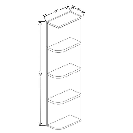 Fabuwood Allure Fusion Dove 06"W X 42"H Wall Open End