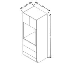 CNC Classic Broadway Cotton 30" W X 84" H Oven Cabinet