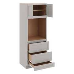 CNC Luxor Misty Grey 30" W X 84" H Double Door Oven Cabinet