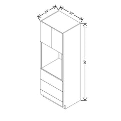 CNC Luxor Harvest 30" W X 90" H Double Door Oven Cabinet