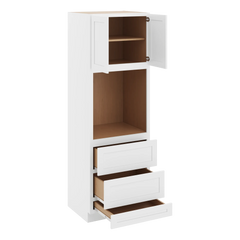 CNC Luxor 5-Piece White 30" W X 90" H Double Door Oven Cabinet