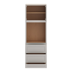 CNC Luxor 5-Piece Misty Grey 30" W X 90" H Double Door Oven Cabinet