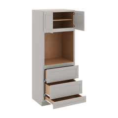 CNC Luxor Misty Grey 33" W X 84" H Double Door Oven Cabinet