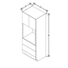 CNC Luxor Espresso 33" W X 90" H Double Door Oven Cabinet