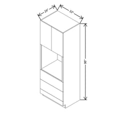 CNC Concord Elegant Stone 33" W X 96" H Single Oven Cabinet