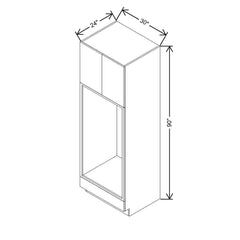 CNC Classic Broadway Chestnut 30" W X 90" H Double Oven Cabinet