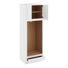 CNC Luxor 5-Piece White 30" W X 90" H Double Oven Cabinet