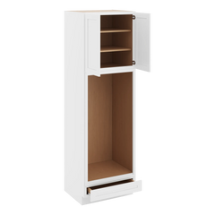 CNC Luxor 5-Piece White 30" W X 96" H Double Oven Cabinet