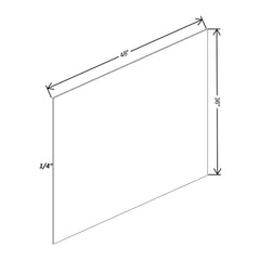 Wolf Classic Hanover Grey Stain Vinyl Finished End Panel - 48"W X 36"H X 1/4"D - (Vert)