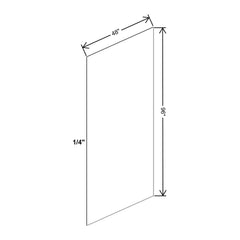 Wolf Classic Dartmouth Brownstone Stain Vinyl Finished End Panel - 48"W X 96"H X 1/4"D - (Horiz)
