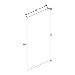 Wolf Classic Hanover White Paint Ply Ven Finished End Panel - 48"W X 96"H X 1/4"D - (Horiz)