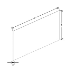 Fabuwood Quest Discovery Frost 48" W X 96" H X 1/4" D Back Panel
