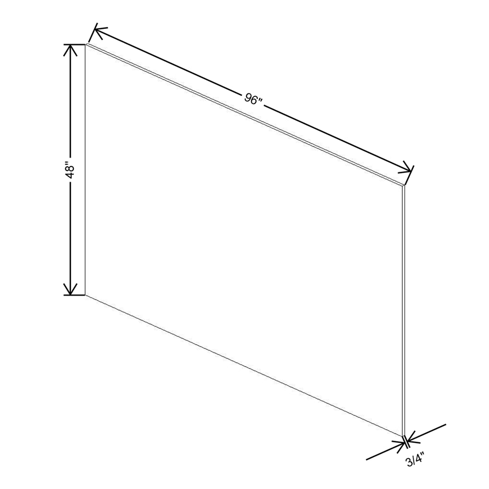 Fabuwood Illume Tuscany Muratti 4 3/4" W x 108" H x 48" D MDF Panel