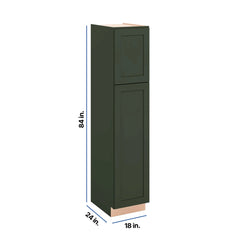 Modernform Cabinet Slim Sage Green 18" W X 84" H X 24" D Tall Pantry Cabinet