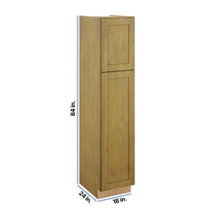 Modernform Cabinet Natural Shaker 18" W X 84" H X 24" D Tall Pantry Cabinet