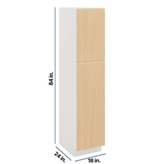 Modernform Cabinet Natural Oak 18" W X 84" H X 24" D Single Door Tall Pantry Cabinet