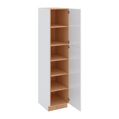 Modernform Cabinet Gloss White 18" W X 84" H X 24" D Single Door Tall Pantry Cabinet