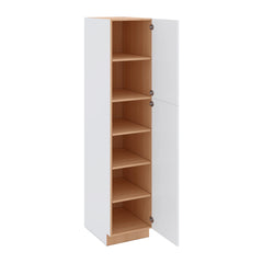 Modernform Cabinet Matte White 18" W X 84" H X 24" D Single Door Tall Pantry Cabinet