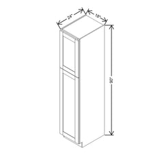Modernform Cabinet Onyx Black Shaker 18" W X 90" H X 24" D Tall Pantry Cabinet