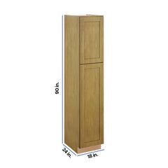 Modernform Cabinet Natural Shaker 18" W X 90" H X 24" D Tall Pantry Cabinet