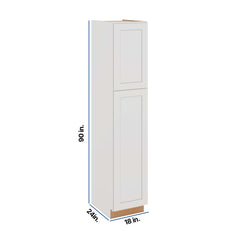 Modernform Cabinet White Shaker 18" W X 90" H X 24" D Tall Pantry Cabinet