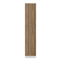 Modernform Cabinet Walnut 18" W X 90" H X 24" D Single Door Tall Pantry Cabinet