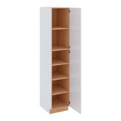 Modernform Cabinet Gloss White 18" W X 90" H X 24" D Single Door Tall Pantry Cabinet