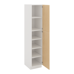 Modernform Cabinet Natural Oak 18" W X 90" H X 24" D Single Door Tall Pantry Cabinet