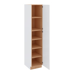 Modernform Cabinet Matte White 18" W X 90" H X 24" D Single Door Tall Pantry Cabinet