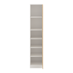 Modernform Cabinet Natural Oak 18" W X 90" H X 24" D Single Door Tall Pantry Cabinet