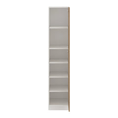 Modernform Cabinet Walnut 18" W X 90" H X 24" D Single Door Tall Pantry Cabinet