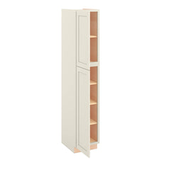 Modernform Cabinet Slim Dove White 18" W X 96" H X 24" D Tall Pantry Cabinet