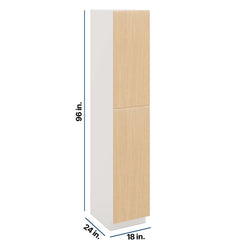 Modernform Cabinet Natural Oak 18" W X 96" H X 24" D Single Door Tall Pantry Cabinet