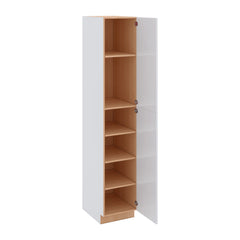 Modernform Cabinet Gloss White 18" W X 96" H X 24" D Single Door Tall Pantry Cabinet
