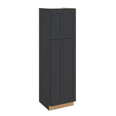 Modernform Cabinet Onyx Black Shaker 24" W X 84" H X 24" D Tall Pantry Cabinet