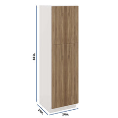 Modernform Cabinet Walnut 24" W X 84" H X 24" D Double Door Tall Pantry Cabinet
