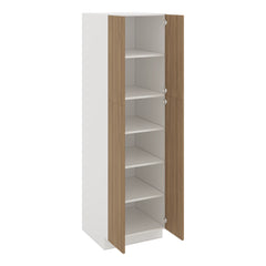 Modernform Cabinet Walnut 24" W X 84" H X 24" D Double Door Tall Pantry Cabinet
