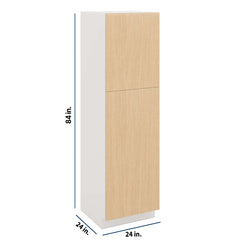Modernform Cabinet Natural Oak 24" W X 84" H X 24" D Single Door Tall Pantry Cabinet